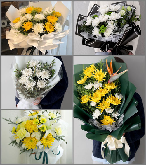 山东东营垦利区白事花束代送